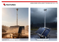 Remolque con Cámara Solar de 3x400W y Mástil de 6m, Impermeable, Salida AC/220V para Seguridad en Obras de Construcción y Áreas Remotas, Operación 24/7