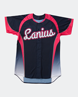 Jersey Baseball Jahitan Custom Meksiko, Bahan Polyester Cepat Kering, Model Throwback, Kancing, Cetak Sublimasi
