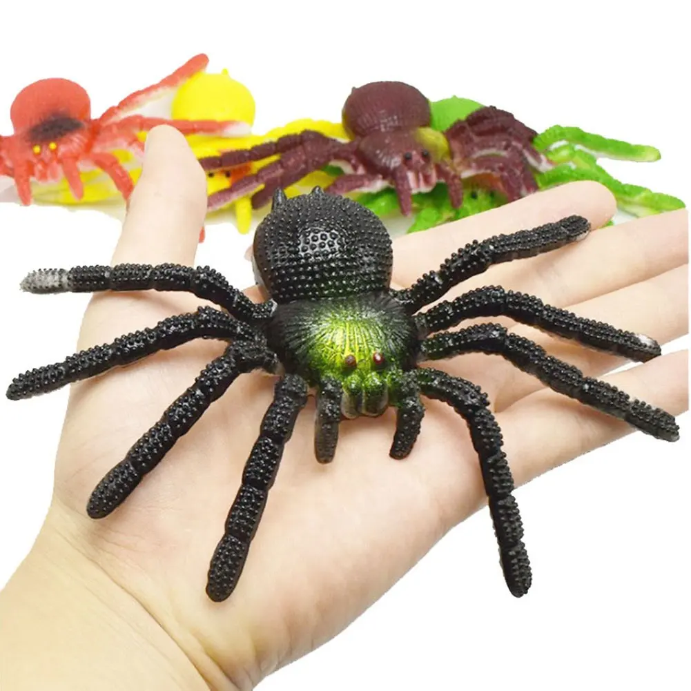 TPR 15cm Big Simulation Realistische Scary Spider Parodie Spielzeug Halloween Party Witz Tricky Funny Prank Animal Model Halloween Requisiten