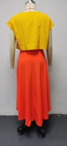 Vêtements pour femmes grandes tailles, jupe maxi <span class=keywords><strong>jaune</strong></span> pour femmes, robes élégantes en gros - Product Image 6
