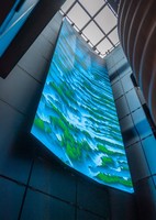 Proyecto de holograma de pared de video para interiores con frecuencia de actualización de alto brillo, señal Led programable P4, módulo de pantalla LED de 256*128mm