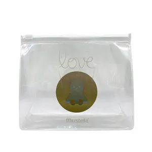 Op Maat Gemaakte Biologisch Afbreekbare Transparante TPU Tas Cosmetische Plastic Rits Zak Clear Tpu Verpakking Make-Up Pouch