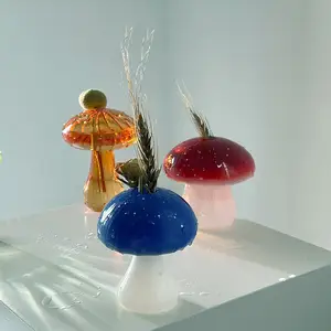 Glazen Hydrocultuurglas Vaas Servies: Plantenknop Vaas Bloemenarrangementen Fles Huisdecor Paddestoelvormige Vazen