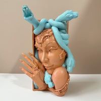 Sculpture en résine de Méduse de la mythologie grecque pour la décoration de bureau et de la maison