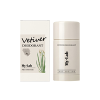 Déodorant parfumé au vétiver, contrôle longue durée des odeurs, niacinamide et prébiotiques, déodorant doux pour un usage quotidien et sportif