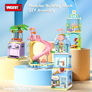Woma <strong>Toys</strong> Water Park Seaside Castle <strong>Building</strong> <strong>Blocks</strong> <strong>Toys</strong> Set for Beach Summer Water Play Set (11315) - Product Image 4