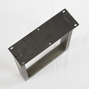 Gambe In Metallo di Caffè Ferro Pieghevole Da Pranzo Regolabile Per Le Tabelle Staffe In Acciaio Ufficio Nero Da Pranzo In Acciaio Industriale Gamba del Tavolo - Product Image 2