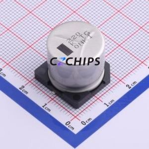 EEVTG1K221M ตัวเก็บประจุแบบอิเล็กโทรไลต์อะลูมิเนียมแบบ SMD ( ความจุ: 220uF ) ( ความแม่นยำ: 20% แรงดันไฟฟ้าที่กำหนด: 80V ) - Product Image 1