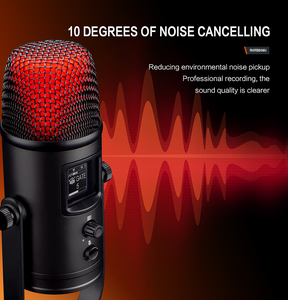 GAM-UK380 cardioid Condenser Microphone Hợp kim nhôm cơ thể với ổn định Tripod đứng được xây dựng trong OLED hiển thị cho karaoke ghi âm - Product Image 5