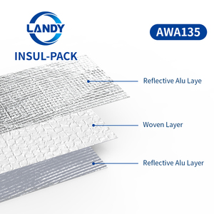 Film barrière à la vapeur en papier kraft avec feuille d'aluminium, tissu d'isolation <span class=keywords><strong>thermique</strong></span> tissé avec feuille d'aluminium, feuille de barrière radiante - Product Image 2