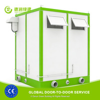Toilette modulaire préfabriquée standard de 20 pieds avec réservoir d'égouts intégré et système de ventilation pour utilisation sur les chantiers de travaux industriels