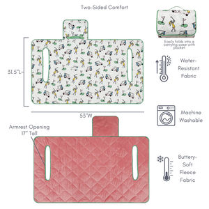 Fundas Personalizadas para Asientos de Carrito de Golf, Toalla para Asiento de Carrito de Golf Plegable, Manta de Picnic en su Propia Funda de Transporte con una Práctica Bolsillo Pequeño - Product Image 3