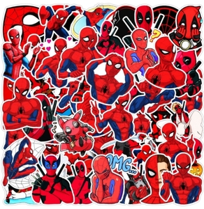 Ensemble d'autocollants en résine personnalisés, 500 designs, 50 pièces/sortis, collection de super-héros, <span class=keywords><strong>Spiderman</strong></span>, autocollants pour enfants pour la décoration - Product Image 1