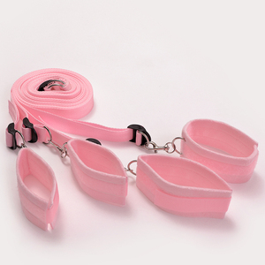 Oreiller en forme de U pour les jambes Bdsm, noir/rose, prix compétitif, matériau <span class=keywords><strong>super</strong></span> doux en cristal, coton pp, menottes incluses, jouet <span class=keywords><strong>sexy</strong></span> - Product Image 6
