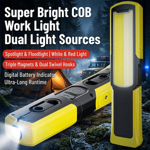 Lampe de travail COB OEM à intensité variable 800LM rechargeable 6000mAh Type-C avec crochet magnétique, lampe d'inspection LED pour <span class=keywords><strong>garage</strong></span> - Product Image 1