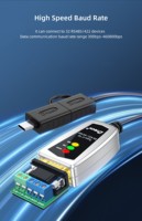Cable Serial DTECH IOT5067A Tipo-C y USB a RS422/485 para Programación de PLC, Escáner de Código de Barras e Impresora