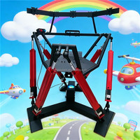 Simulateur de vol 3D avec cockpit d'avion et structure métallique pour une utilisation en intérieur/extérieur, parcs d'aventure, aéroports à domicile, zones de jeux éducatives