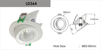 Spot encastré orientable télescopique à suspension pour hôtel, café, restaurant – Lampe de focalisation