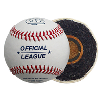 OEM pour ballon de baseball standard de compétition de 9 pouces en cuir de vachette avec logo personnalisé