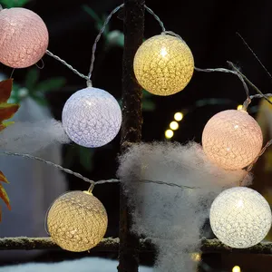 户外圣诞发光二极管棉球灯串