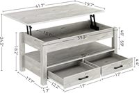 Combohome Table basse la plus vendue moderne multifonctionnelle avec dessus élévateur pour le salon