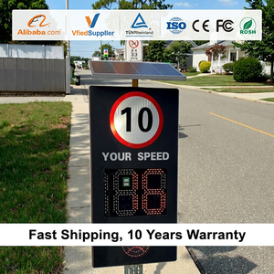 Panneaux de signalisation routière à LED solaires, panneau de limitation de vitesse en aluminium avec indication de vitesse, <span class=keywords><strong>film</strong></span> réfléchissant haute intensité 800x1500mm - Product Image 3