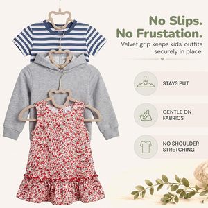Ganchos de Terciopelo para Ropa de Niños, Antideslizantes, con Forma de Oso Polar, Color Gris, Venta al Por Mayor - Product Image 3
