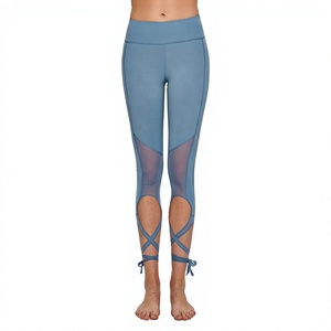 Wholesale Full Sublimation <b>Printed</b> Custom Colors Squat-Proof Polyester Blend High Waist <b>Women</b> Sports Gym Wear <b>Leggings</b> Solid - Product Image 2