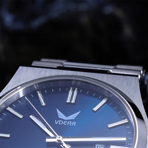 Top Fashion Bleu Clair Sunray Cadran Lumineux Mains Calendrier Montre De Luxe <span class=keywords><strong>Et</strong></span> De Marque Homme Original Argent Japon Quartz Montre - Product Image 2