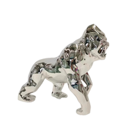 Offre Spéciale moderne Europe luxe Style gorille Sculpture en fibre de verre galvanoplastie Art extérieur intérieur décoration résine artisanat