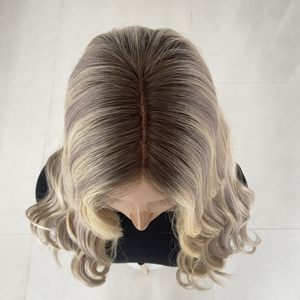Perruques de cheveux humains européens de qualité supérieure, prêtes à être expédiées, avec balayage gris, perruques en dentelle complète HD, perruques médicales à nouer à la main, sans colle - Product Image 4