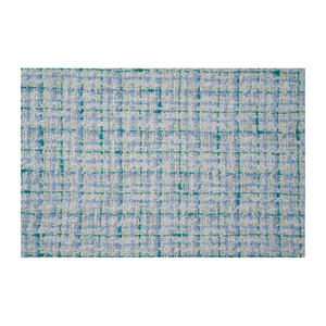 Tissu Tweed Fantaisie Coréen Haut de Gamme Blanc-Jaune-Vert à Motif Carreaux Opale – Textile Tissé Personnalisé OEM & ODM - Product Image 2