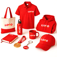 Set de Regalo Promocional con Logotipo Personalizado, Camiseta Polo, Bolsa de Mano, Botella de Agua, Gorra, Artículos Promocionales Corporativos para Eventos de Marketing