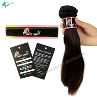 Carte de produits capillaires de marque privée cartes-cadeaux paquets de cheveux enveloppes étiquettes de perruque étiquettes de cheveux personnalisées pour autocollants de faisceaux
