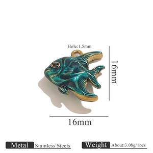 Breloques <span class=keywords><strong>poisson</strong></span> en acier inoxydable plaqué or 18K pendentif <span class=keywords><strong>poisson</strong></span> émail mignon breloque hirondelle <span class=keywords><strong>poisson</strong></span> rouge <span class=keywords><strong>poisson</strong></span> <span class=keywords><strong>papillon</strong></span> pour la fabrication de bijoux - Product Image 6