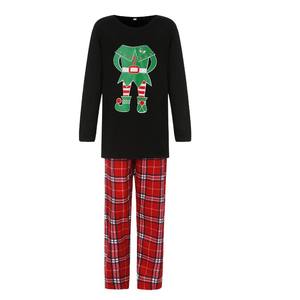 RUIQUWIN Otoño e Invierno ropa de padre e hijo ciervo estampado a cuadros Navidad familia pijamas conjunto ropa de dormir de mujer - Product Image 3