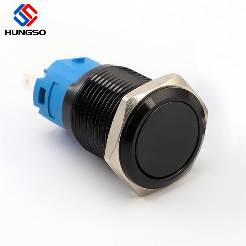 Manufacturer Direct Black 16mm Momentary Switch 3A/250vac 16mm Switch Reset Start Push Button