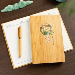 Ensemble de carnets en bois, style luxe léger haut de gamme, bloc-notes professionnel A5, reliure à chevalet, grain de bois, boîte cadeau - Product Image 3