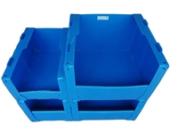 Caisse de manutention carrée pliable et empilable personnalisée pour feuilles plastiques, emballage de chaîne du froid, stockage industriel de produits chimiques