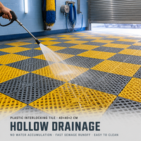 Carreaux de sol de garage à emboîtement colorés tapis en plastique industriels modulaires rigides pour les écoles de supermarchés de magasin de détail de voiture