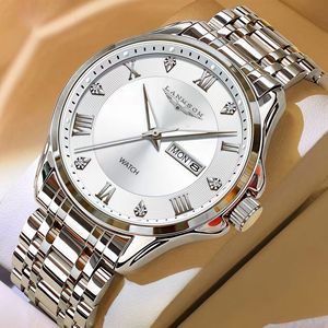 Montre pour homme en quartz transfrontalière - élégante, sophistiquée, simple, résistante à l'eau, lumineuse, avec fonction calendrier. - Product Image 6