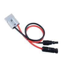 Câble en silicone 10 AWG, prise de batterie 50A vers adaptateur de câble solaire MC, câble de connexion photovoltaïque 2 en 1