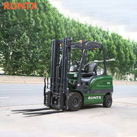 Chariot élévateur électrique compact de 2,5 tonnes avec batterie au plomb-acide complète, hauteur de levage personnalisable et pince de poussée-tirage