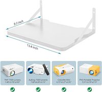 Estante Flotante Blanco Pequeño para Mini Proyector/Soporte de Pared para Proyector/Estante para Router/Estante para Caja de Cables de Módem/Soporte para Proyector