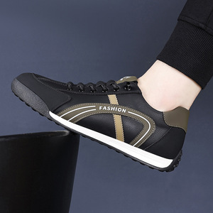 Fashion <b>White</b> <b>Lace</b>-up Casual Sneakers Round Toe Breathable Mesh Lining Rubber Outsole Spring Style - Product Image 4