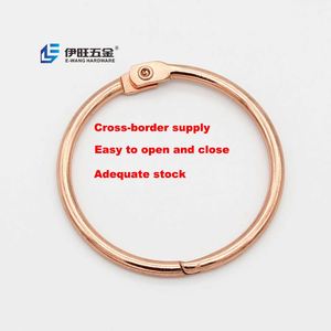 Yiwang แหวนหัวเข็มขัดใบหลวมสีโรสโกลด์1.5นิ้วสำหรับโน้ตบุ๊ค - Product Image 1