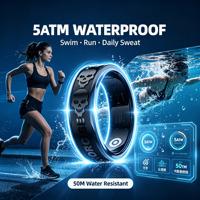 Monitor de Salud Inteligente con Resistencia al Agua IP68, Monitor de Ritmo Cardíaco y Sueño, Anillo Inteligente para Fitness, Seguimiento de Salud para iOS y Android, OEM, ODM, SDK