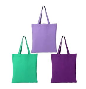 Sac fourre-tout en toile de coton écologique grande capacité avec impression de logo personnalisée, sac de shopping durable et coloré - Product Image 1