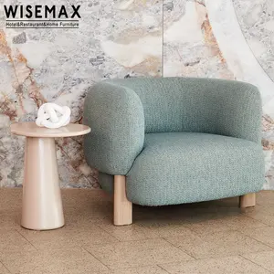 WISEMAX 가구 북유럽 스타일 안락 의자 거실 가구 침실 벨벳 패브릭 실내 장식품 레저 의자 호텔 악센트 의자