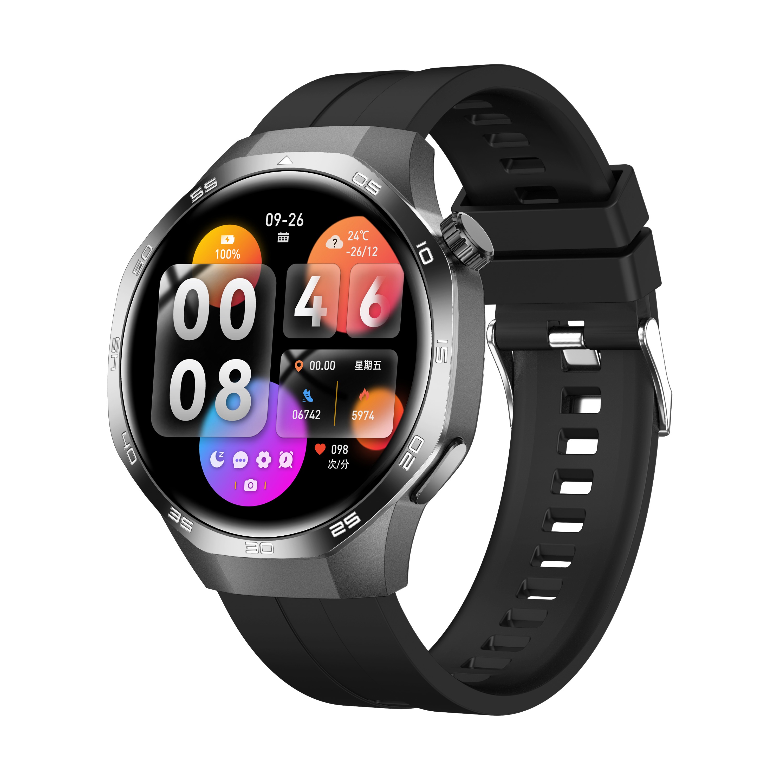 Watch 5 Max Smart Watch 2026 1.53 Inch TFT Heart Rate Voice Assistant GPS Kompass Outdoor Smart Watch for Men Women